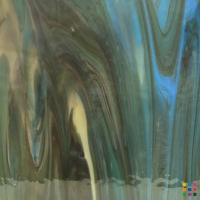 W96 Opalescent 96-37 bleu moyen et ivoire 27x27cm