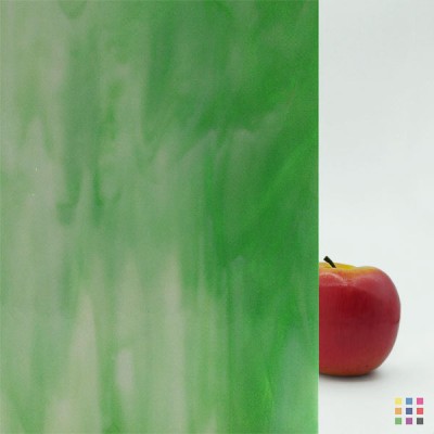 W96 Opalescent 96-55 streaky light green 27x27cm