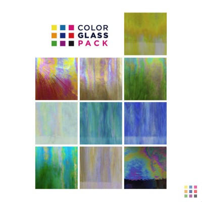 Wissmach "Iridescent" glass pack (10 small sheets)