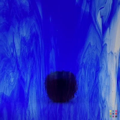W96 Transparent 96-30 bleu foncé bariolé 82x107cm