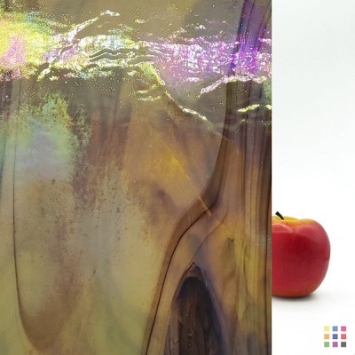 W96 Opalescent 96-36 IRID marron-noir et ivoire iridescent 27x27cm