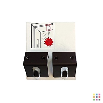 Supports à clipser sur fenêtre - marron