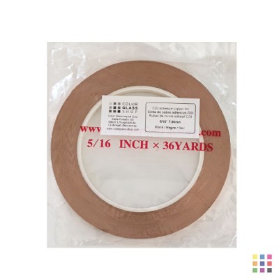 Cinta de cobre adhesivo CGI negro 7,94mm (5/16")