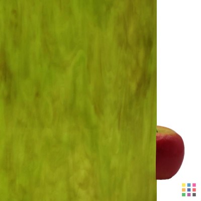 H Opalescent 567 vert jaunâtre et ambre clair 82x122cm