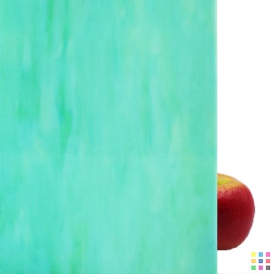 H Opalescent 035 bleu ciel et vert citron 82x122cm