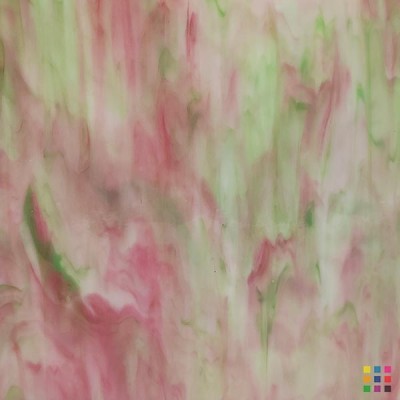H Opalescent 129 pink and green 82x122cm
