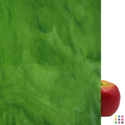 H Opalescent 174 yellow-green and blue 27x30cm