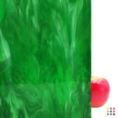 H Opalescent 3276 vert  foncé 27x30cm