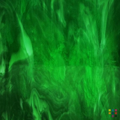 H Opalescent 3276 vert  foncé 27x30cm